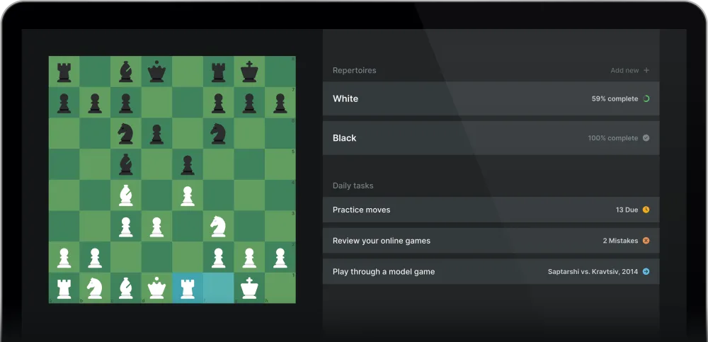 Chessbook opening repertoire overview